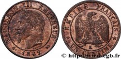 Un centime Napoléon III, tête laurée 1862 Bordeaux F.103/7