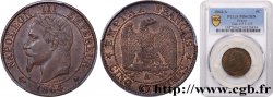 Cinq centimes Napoléon III, tête laurée 1864 Paris F.117/13