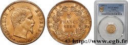 5 francs or Napoléon III, tête nue, grand module 1860 Paris F.501/10