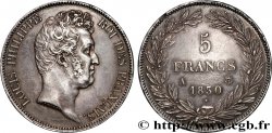 5 francs type Tiolier sans le I, tranche en creux 1830 Paris F.313/1