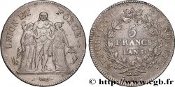 5 francs Union et Force, Union serré, avec glands intérieurs et gland extérieur 1797 Paris F.288/11