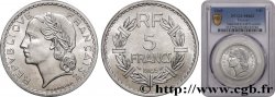 5 francs Lavrillier, aluminium, 9 ouvert 1945  F.339/3