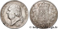 5 francs Louis XVIII, tête nue 1824 Lille F.309/98