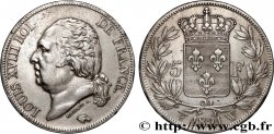 5 francs Louis XVIII, tête nue 1821 Lille F.309/67