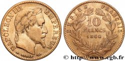 10 francs or Napoléon III, tête laurée, type définitif à grand 10 1864 Paris F.507A/6