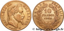10 francs or Napoléon III, tête laurée 1866 Strasbourg F.507A/13 TB 