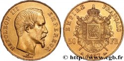 50 francs or Napoléon III, tête nue 1857 Paris F.547/4 TTB+ 