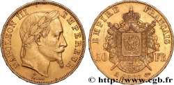 50 francs or Napoléon III, tête laurée 1866 Paris F.548/6 MBC+ 