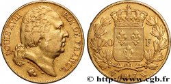 20 francs or Louis XVIII, tête nue 1817 Lille F.519/9 TTB 