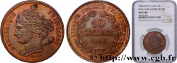 Concours de 10 centimes, piéfort de Domard, premier revers, tranche inscrite 1848 Paris VG.3138 var.