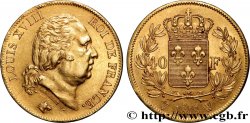 40 francs or Louis XVIII 1818 Lille F.542/8 AU 