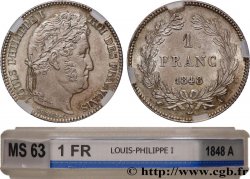 1 franc Louis-Philippe, couronne de chêne 1848 Paris F.210/113