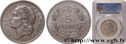 5 francs Lavrillier, nickel 1938  F.336/7