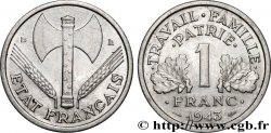 1 franc Francisque, légère 1943 Beaumont-Le-Roger F.223/4