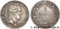 5 francs type Tiolier avec le I, tranche en relief 1831 Lille F.316/4