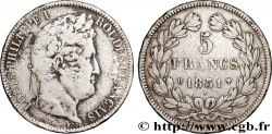 5 francs Ier type Domard, tranche en relief 1831 La Rochelle F.320/5