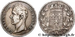 5 francs Charles X 2e type, tranche en relief 1830 Paris F.312/1