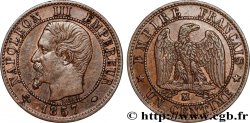 Un centime Napoléon III, tête nue 1857 Marseille F.102/37