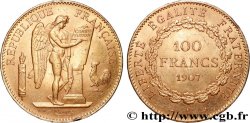 100 francs or Génie, tranche inscrite en relief Liberté Égalité Fraternité 1907 Paris F.553/1