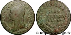 Cinq centimes Dupré, grand module 1800 Metz F.115/105