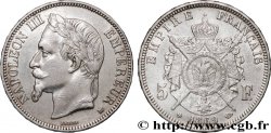 5 francs Napoléon III, tête laurée 1869 Strasbourg F.331/15