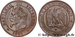 Deux centimes Napoléon III, tête laurée 1862 Strasbourg F.108A/6