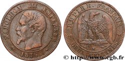 Deux centimes Napoléon III, tête nue 1856 Marseille F.107/42 VF 