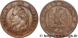 Deux centimes Napoléon III, tête laurée, buste définitif 1862 Paris F.108A/4