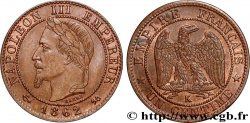 Un centime Napoléon III, tête laurée 1862 Bordeaux F.103/7