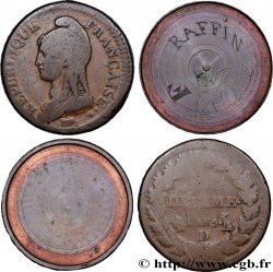 Un décime Dupré, grand module, transformé en boîte de forçat 1797 Lyon F.129/12 B+ 