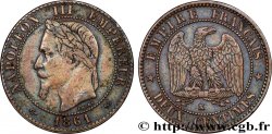 Deux centimes Napoléon III, tête laurée 1861 Bordeaux F.108/3