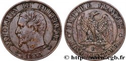 Cinq centimes Napoléon III, tête nue 1855 Rouen F.116/19