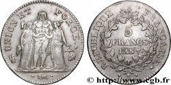 5 francs Union et Force, Union desserré, seulement gland extérieur 1799 Bayonne F.291/27