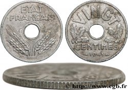 VINGT centimes État français, cannelures larges 1941  F.152/3