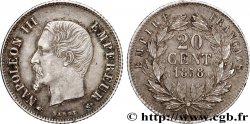 20 centimes Napoléon III, tête nue 1858 Paris F.148/10 TTB+ 