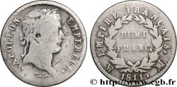 Demi-franc Napoléon Ier tête laurée, Empire français 1811 Marseille F.178/30