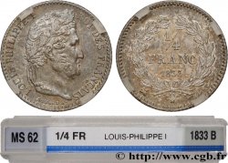 1/4 franc Louis-Philippe 1833 Rouen F.166/31