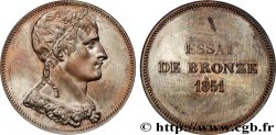 Essai de bronze au module de 10 centimes, Bonaparte 1851 Paris VG.3288 