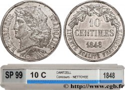 Concours de 10 centimes, essai en étain par Dantzell 1848 Paris VG.3135 var.