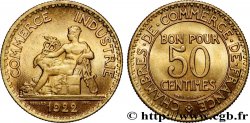 50 centimes Chambres de Commerce 1922 Paris F.191/4