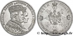 GERMANIA - PRUSSIA 1 Thaler couronnement de Guillaume Ier et Augusta, roi et reine de Prusse 1861 Berlin