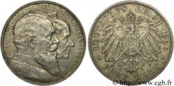 GERMANY - BADEN 5 Mark noces d’or de Frédéric et Louise / aigle 1906 Karlsruhe - G XF 