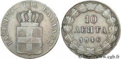 GREECE 10 Lepta écu 1846 