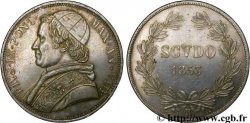 VATICAN AND PAPAL STATES 1 Scudo Pie IX an VIII 1853 Rome XF 
