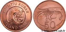 ISLANDE 50 Aurar crevette 1986 