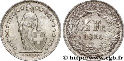 SWITZERLAND 1/2 Franc Helvetia 1950 Berne - B