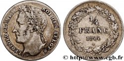 BELGIUM 1/4 Franc Léopold tête laurée 1844 