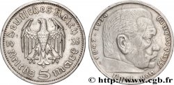 GERMANY 5 Reichsmark Maréchal Paul von Hindenburg 1935 Muldenhütten - E