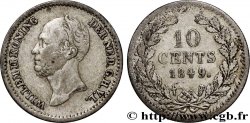 NETHERLANDS 10 Cents Guillaume II 1849 Utrecht