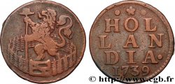 NETHERLANDS - UNITED PROVINCES 1 Duit Hollande 1739 